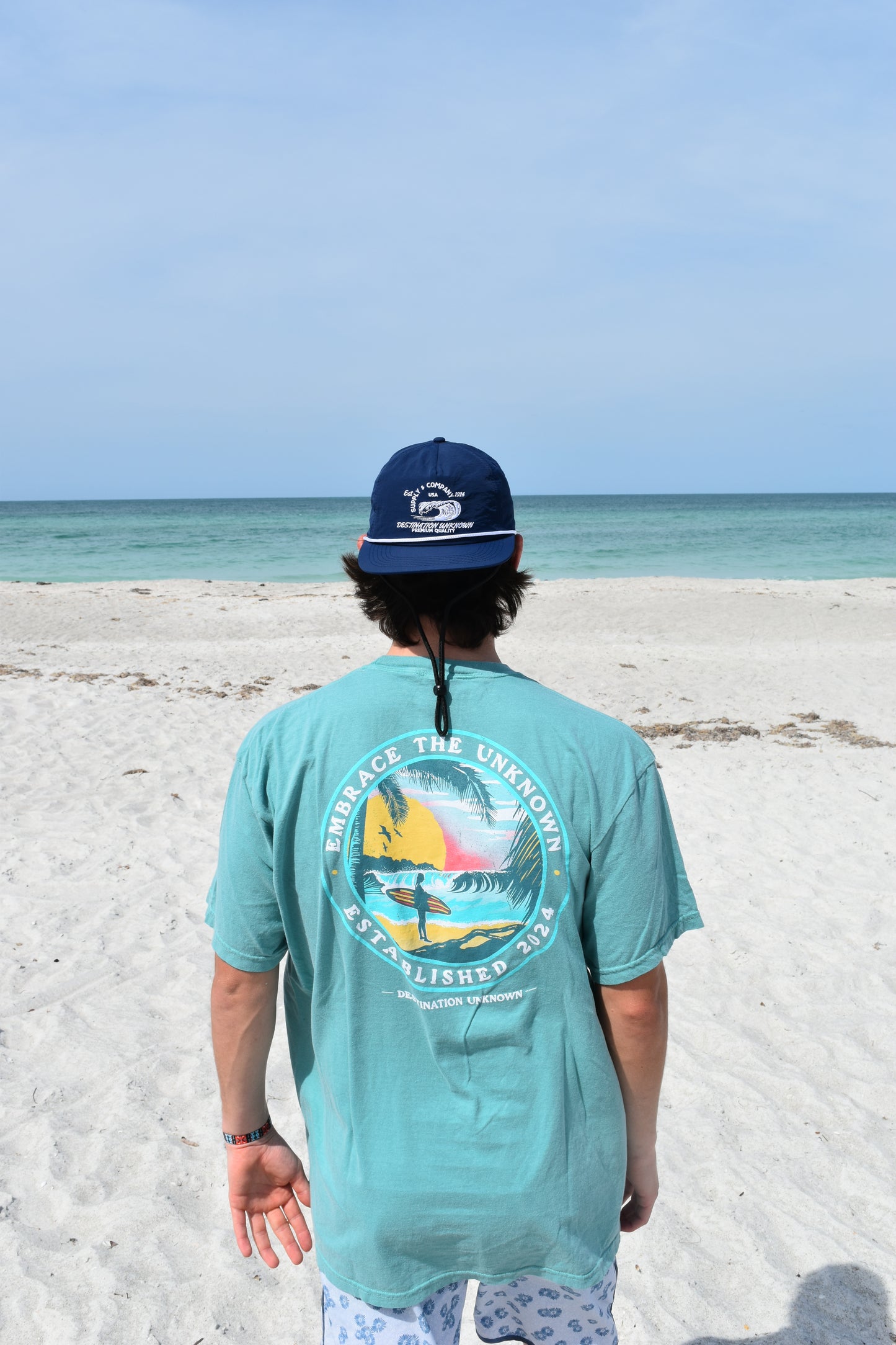 Turquoise Wash Embrace the Unknown Graphic T