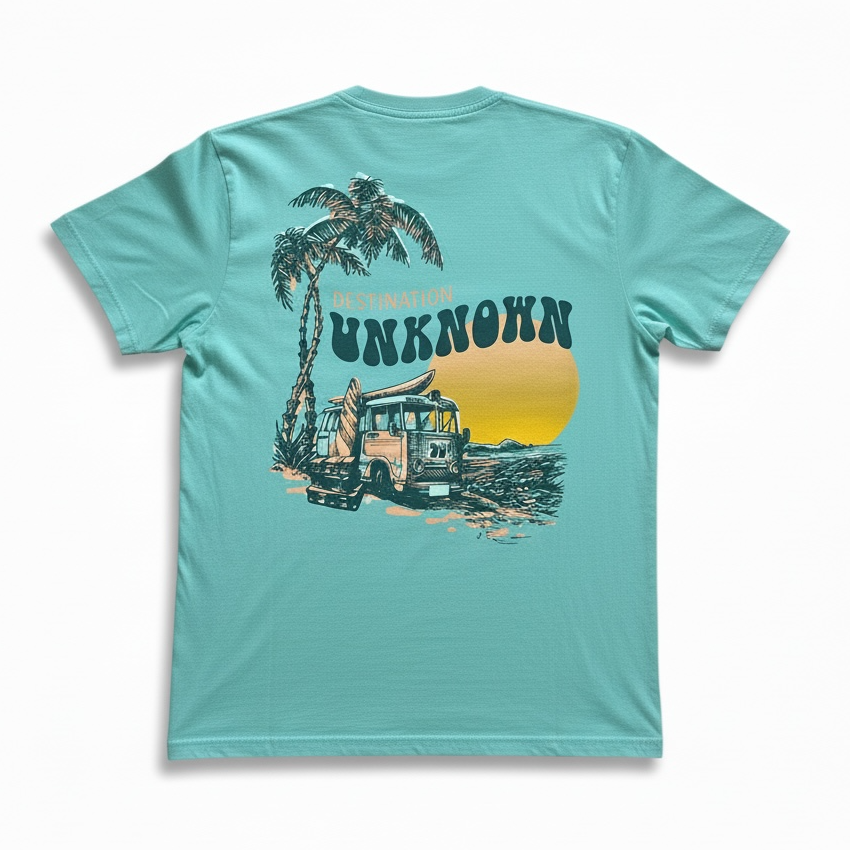 Chalky Mint Vintage Surf Graphic T