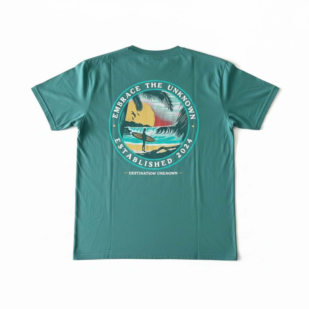 Turquoise Wash Embrace the Unknown Graphic T