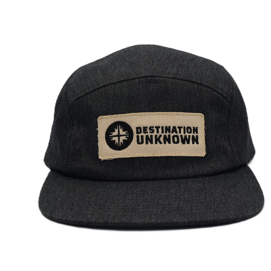 Black 5 Panel Hat