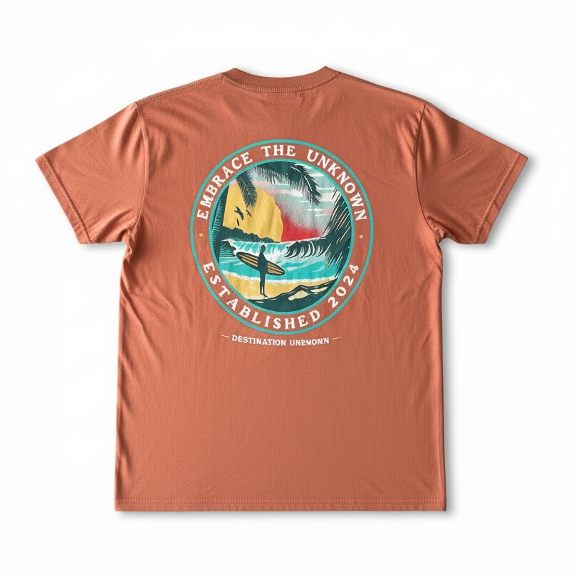 Orange Wash Embrace the Unknown Graphic T