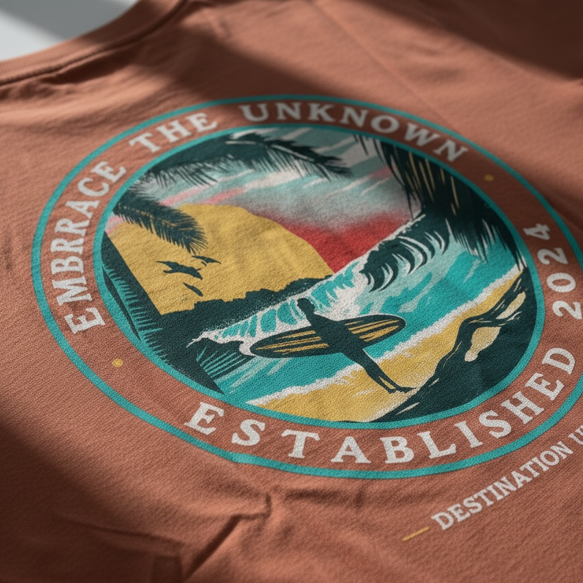 Orange Wash Embrace the Unknown Graphic T